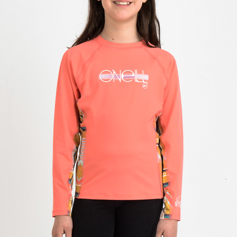 Girls Long Sleeve Floral Rash Vest