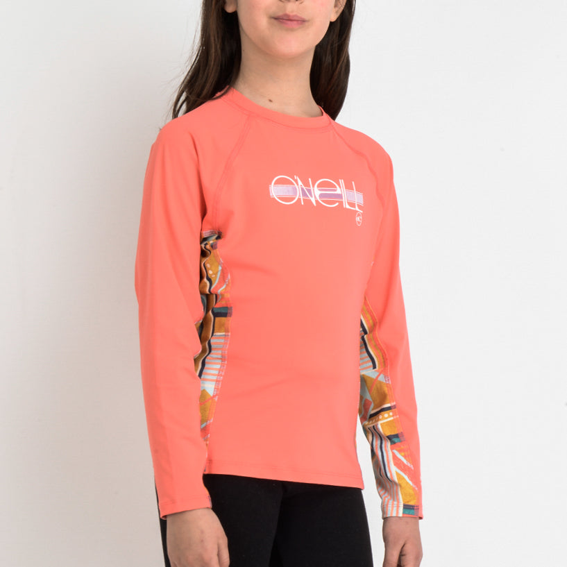 Girls Long Sleeve Floral Rash Vest
