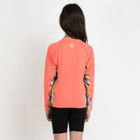 Girls Long Sleeve Floral Rash Vest