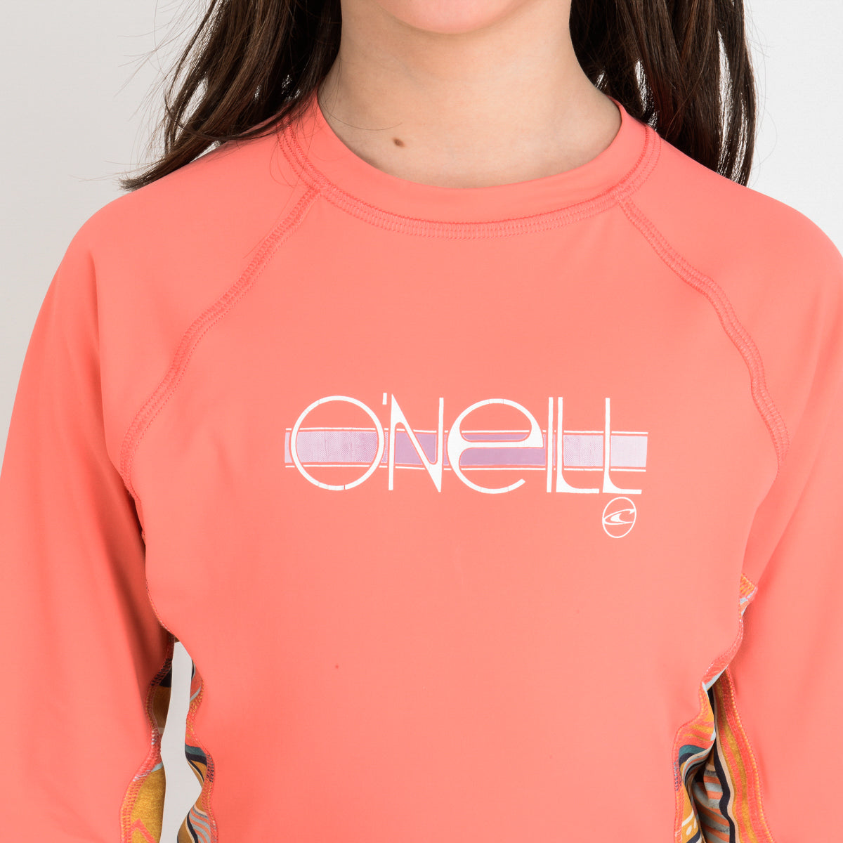 Girls Long Sleeve Floral Rash Vest