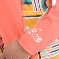 Girls Long Sleeve Floral Rash Vest