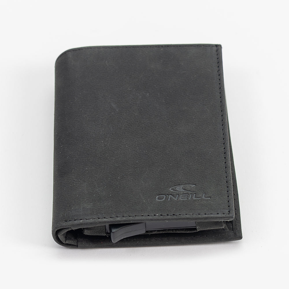 Black wallet with O'Neill logo on a white background