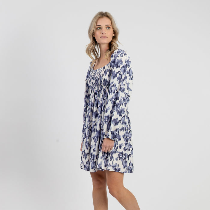 WOMEN'S GRACYN PALM LONG SLEEVE DRESS