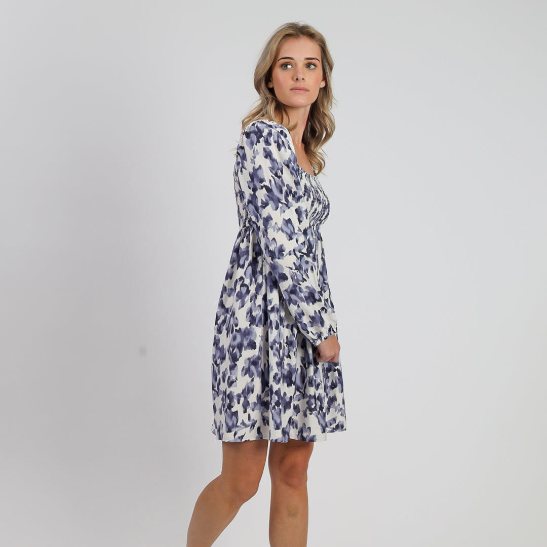 WOMEN'S GRACYN PALM LONG SLEEVE DRESS