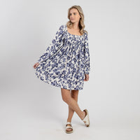 WOMEN'S GRACYN PALM LONG SLEEVE DRESS