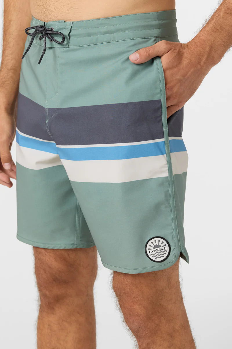 Cruzer Stripe Scallop 18" Boardshort
