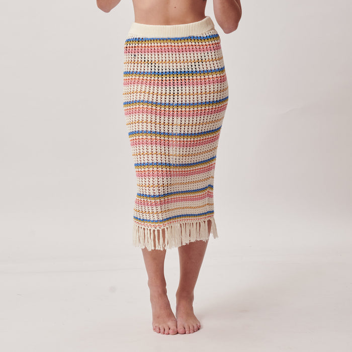 Women's Crocheted Ryan Striped Skirt