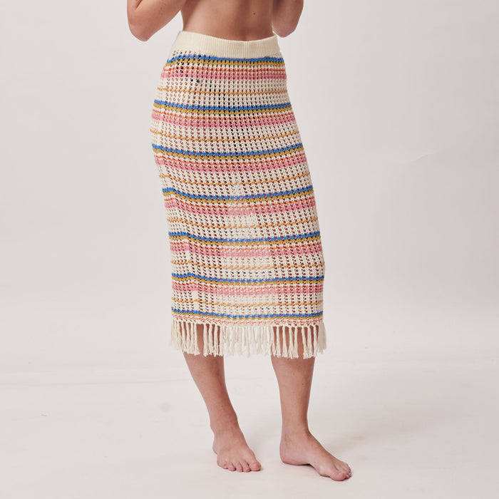 Women's Crocheted Ryan Striped Skirt