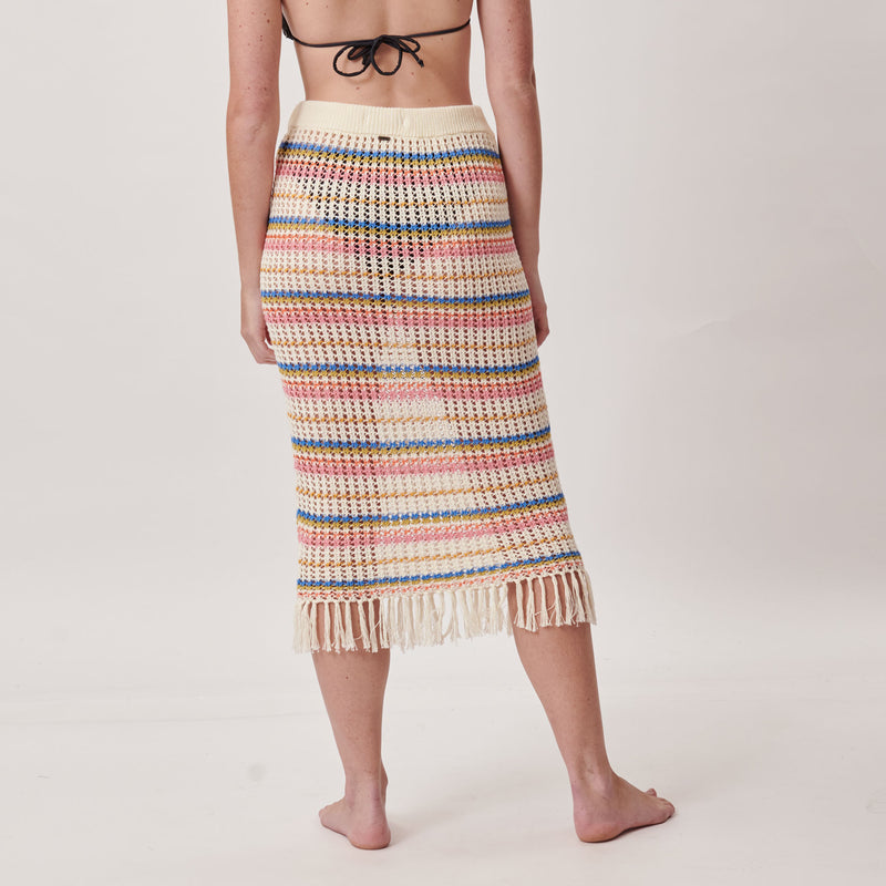 Women's Crocheted Ryan Striped Skirt