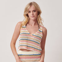 Women's Crocheted Ryan Striped Tank
