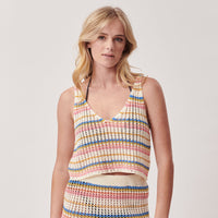 Women's Crocheted Ryan Striped Tank