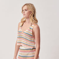 Women's Crocheted Ryan Striped Tank