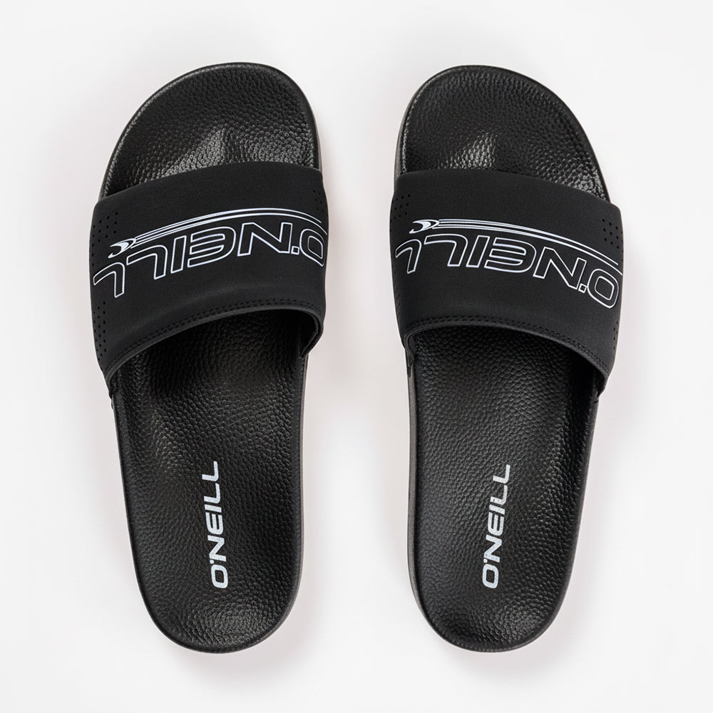 Black slides with 'O'Neill' branding on a white background